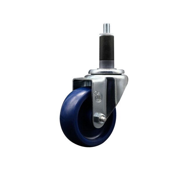 Service Caster 3.5'' SS Solid Poly Wheel Swivel 1-1/8'' Expanding Stem Caster SCC-SSEX20S3514-SPUS-118 - main